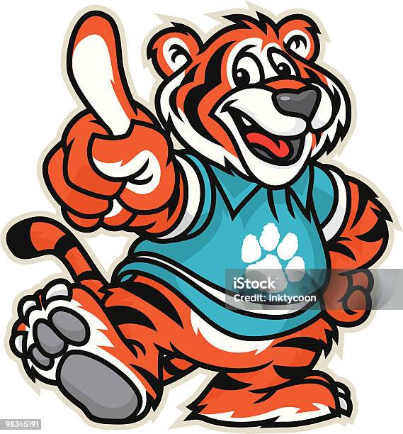 Ilustración de Tiger Punto y más Vectores Libres de Derechos de Indicar - Indicar, Tigre, Felicidad