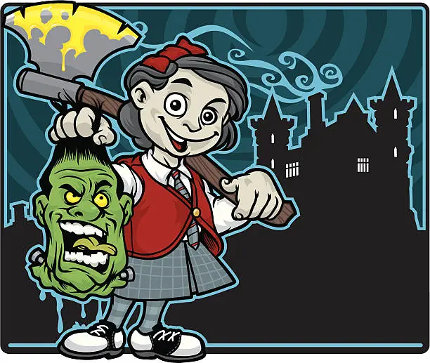 Vector illustration of Frankenstein Chop