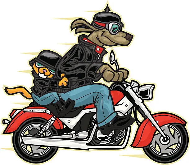 Vector illustration of Motorcycle ride