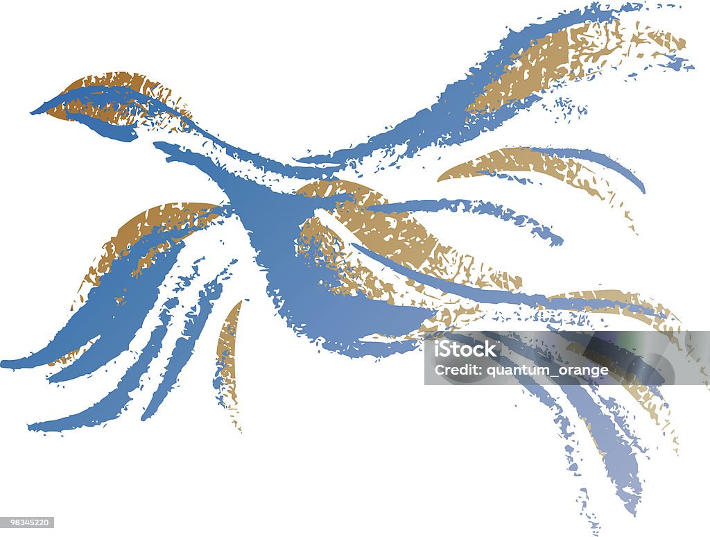 Flying Dove - arte vectorial de Azul libre de derechos