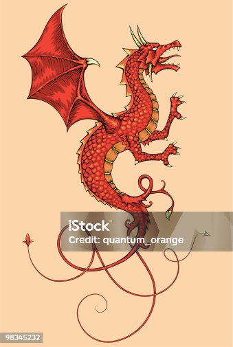 istock Red Dragon 98345232