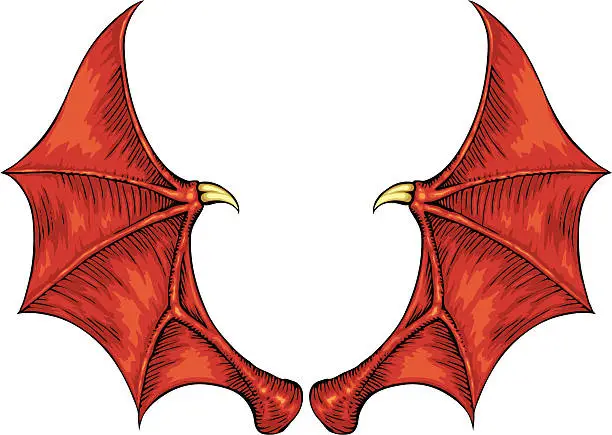 Vector illustration of Dragon Wings