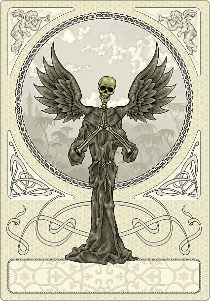 Vector illustration of Angel Of Death Card