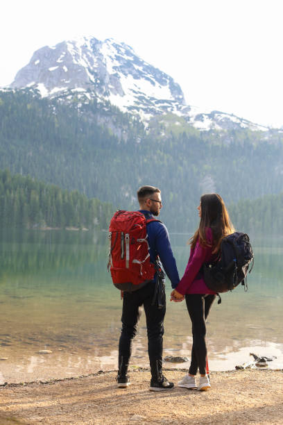istock Young couple on mountain 983479580