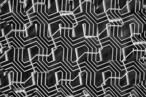 istock Ion Fabric texture, futuristic textile background in monochrome 983568902