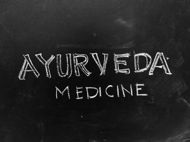 istock Ayurveda Medicine Handwritten on Blackboard 983596498