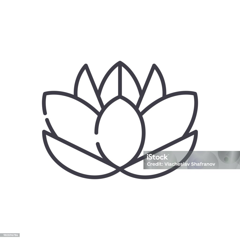 Water lily black icon concept. Water lily flat  vector symbol, sign, illustration. Water lily black icon concept. Water lily flat  vector website sign, symbol, illustration. Lily stock vector