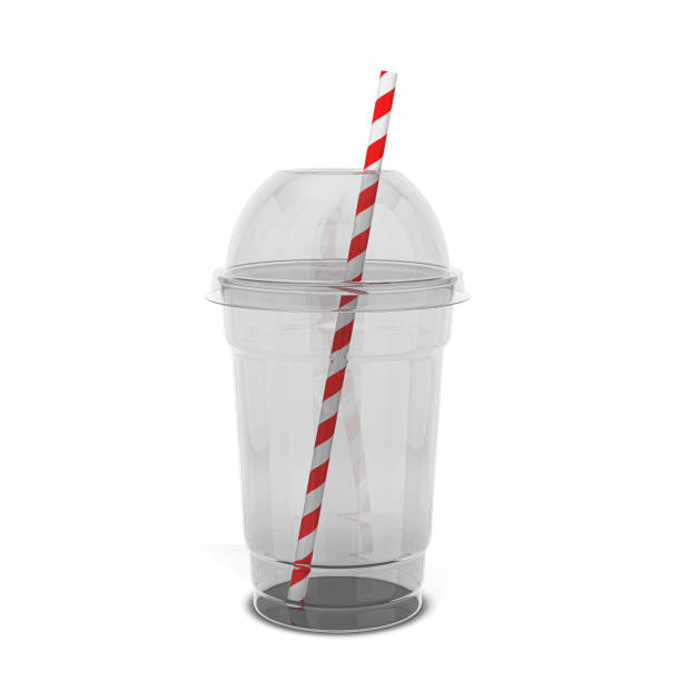 istock Transparent plastic cup for juice and other drinks 983648286