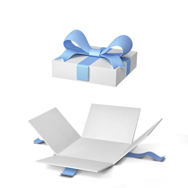 istock Opened gift box with colourful bow and ribbon 983648290
