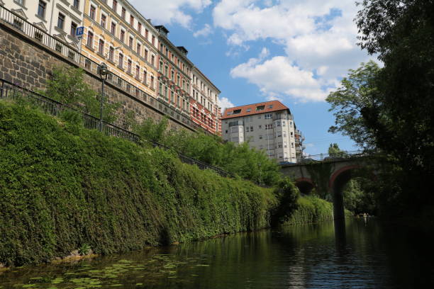 The Karl Heine Canal in Leipzig, Germany