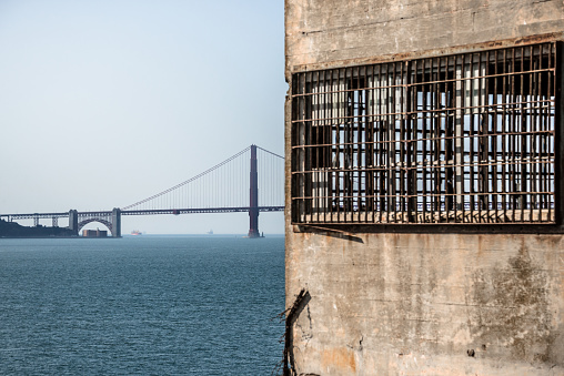 Abandoned Building and Golden Gate Bridge