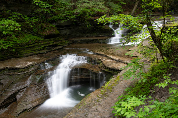 istock Waterfalls at Buttermilk Falls State Park in New York State 983662496