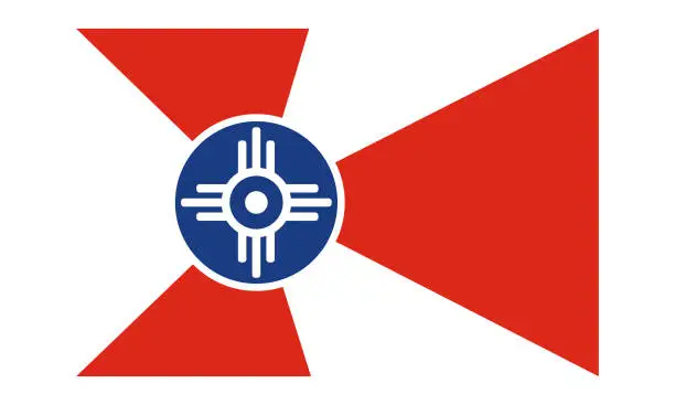 Vector illustration of Vector Flag of Wichita