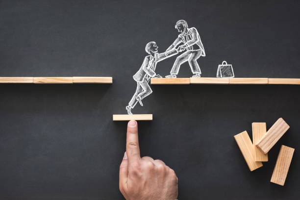 istock Career Planning and Business Challenge Concept with Hand Drawn Chalk Illustrations on Blackboard 983703540
