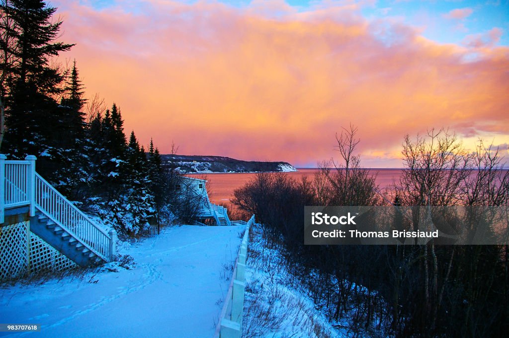 Four seasons views of Canada Views of Canada during different seasons Art Stock Photo