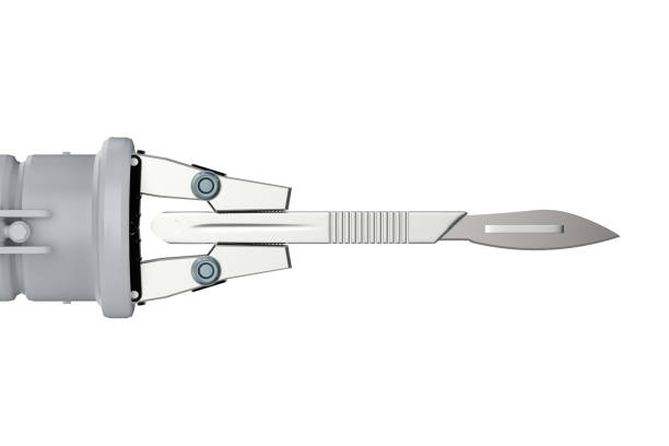 istock robot hand holding scalpel or surgery knife 983707696