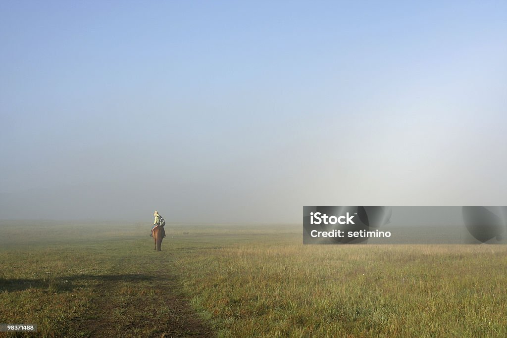 Niebla meadow - Foto de stock de Mongolia Interior libre de derechos