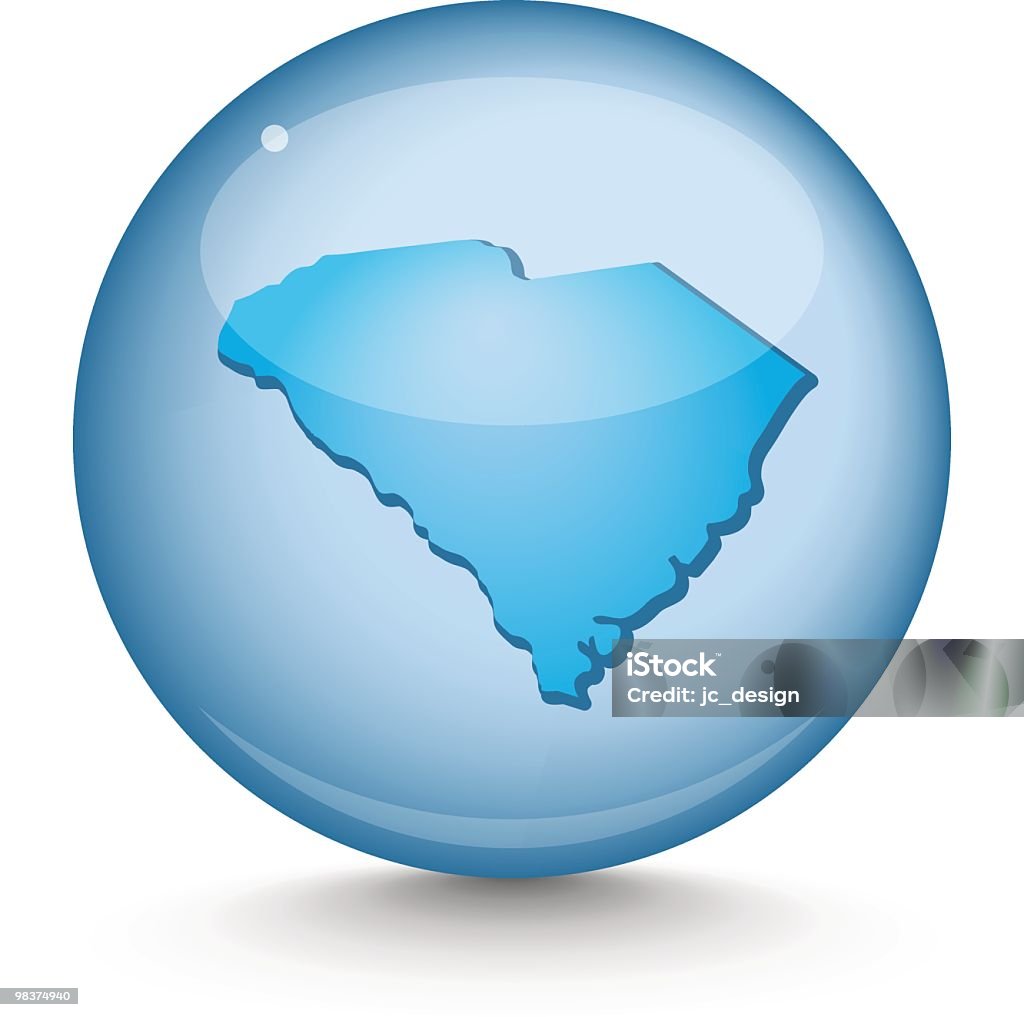 South Carolina-Sphere State serie - arte vettoriale royalty-free di Blu