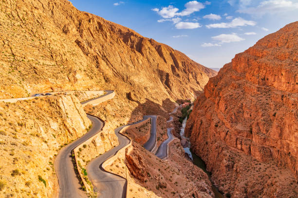 Steep mountain road - Dades Valley Morocco