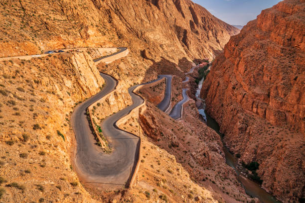 istock Steep mountain road - Dades Valley Morocco 983753140