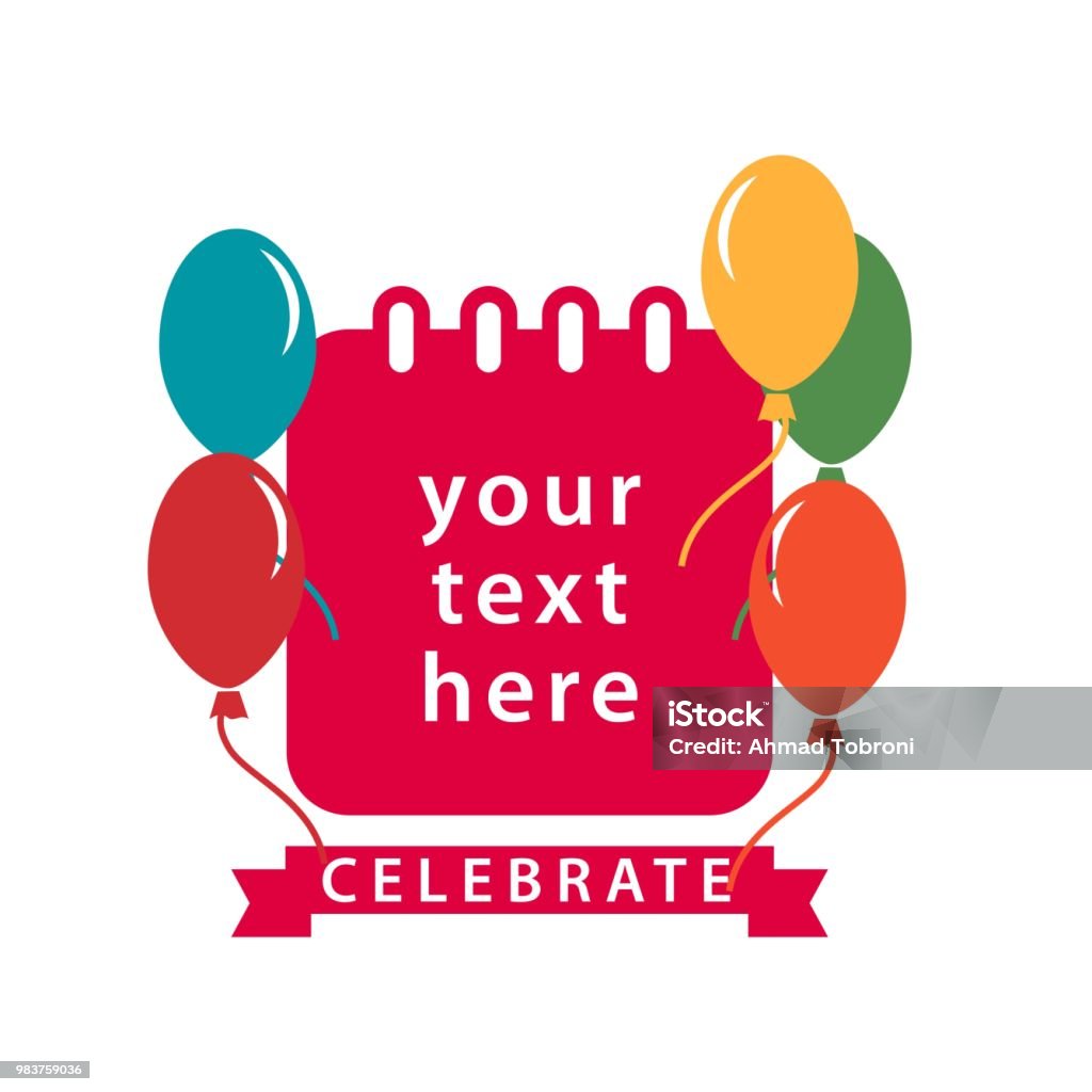 Celebrating Design Celebrate Vector Template Design Stock Illustration - Download Image ...