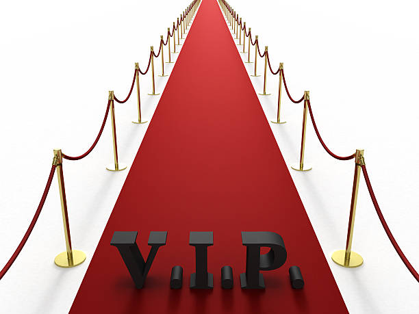 istock Red carpet with V.I.P. sign 98376128