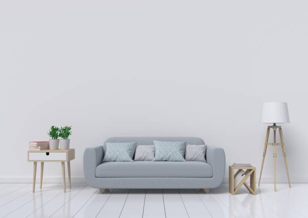 istock Empty living room with have white wall in the background 983793548