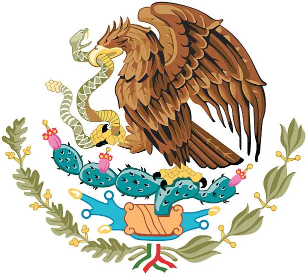 Vector illustration of Mexican Coat of Arms