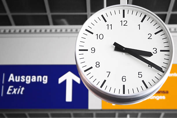 old public clock - close up