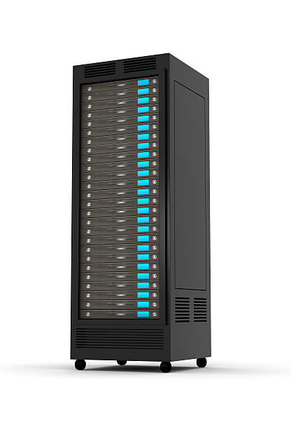 rack de servidores de alto rendimiento - network server computer tower rack fotografías e imágenes de stock