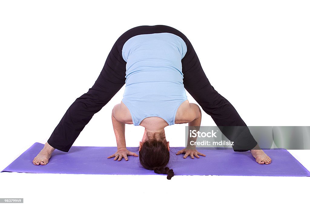 Woman in Yoga Position  Adult Stock Photo