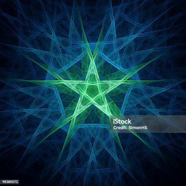 Five Point Star Stock Photo - Download Image Now - Abstract, Backgrounds, Blue