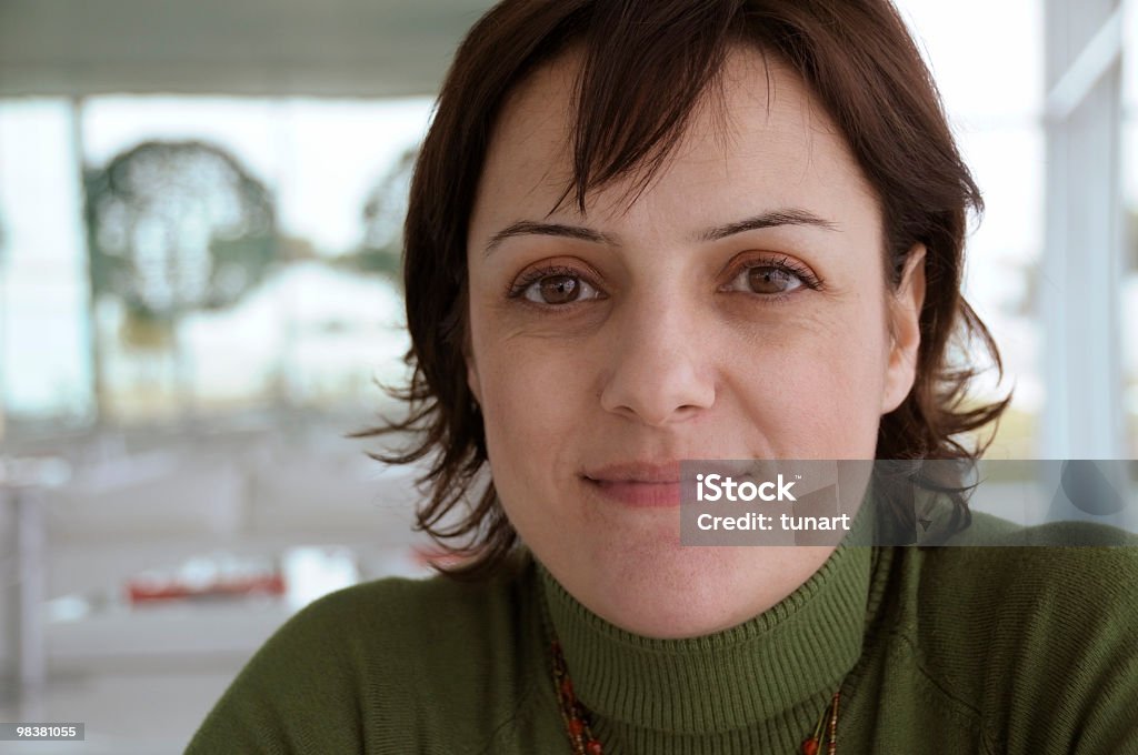 Woman in Peace 35 years old, caucasian woman. 30-34 Years Stock Photo