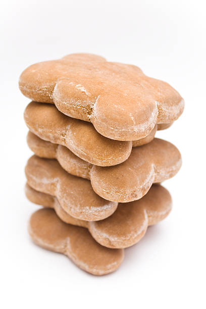 Stack of gingerbread cookies stock photo