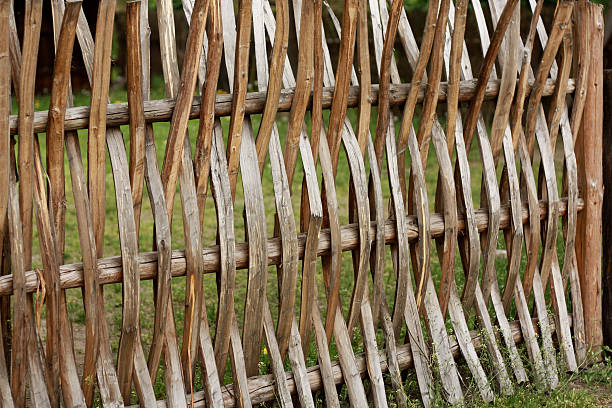 Old wooden fence stock photo