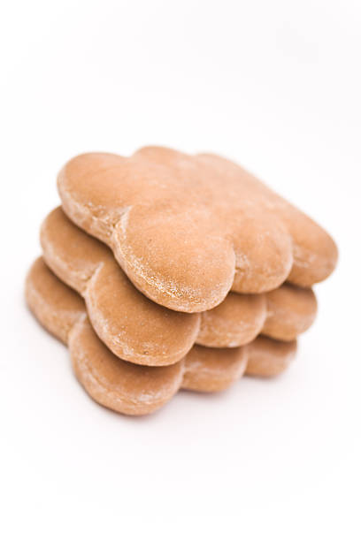 Stack of gingerbread cookies stock photo