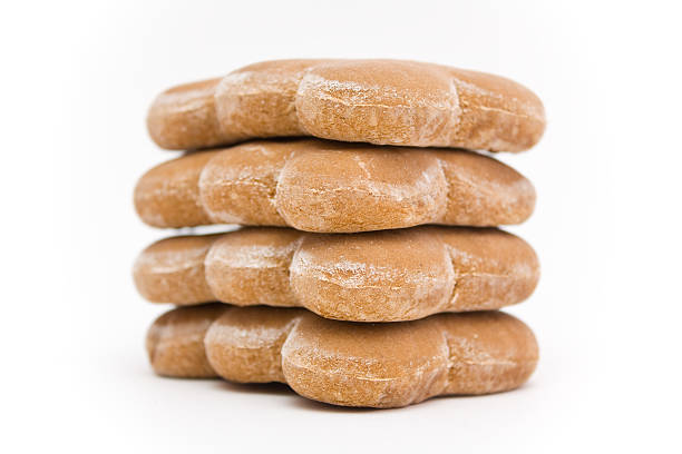 Stack of gingerbread cookies stock photo