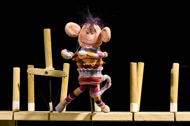 Theatre puppet playing a role stock photo