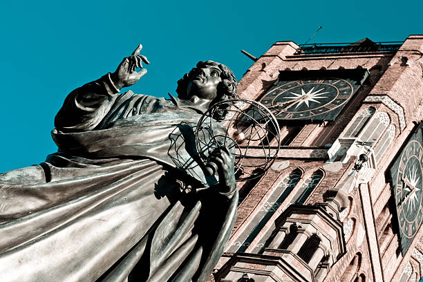 Nicolaus Copernicus monument (Torun) stock photo