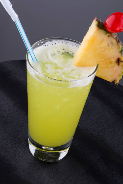 istock Organic pineapple cocktail juice with real slice of pineapple 983846258