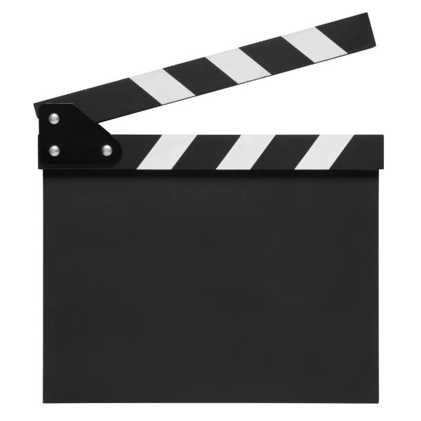 istock open blank black clapper board on top view vintage white wood table for the action scene or filming and shooting movie or cinema production included clipping path 983849720