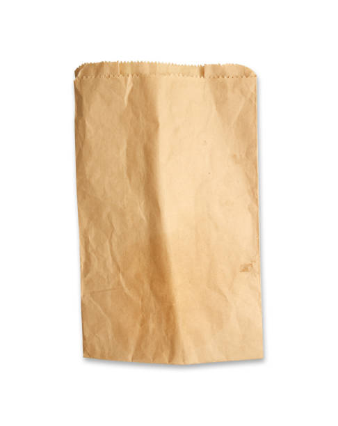 istock Old paper bag isolated on white background 983865084