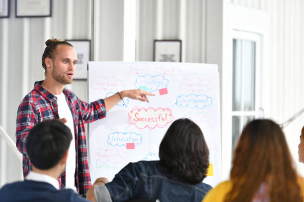 istock Young businessman giving presentation 983872998