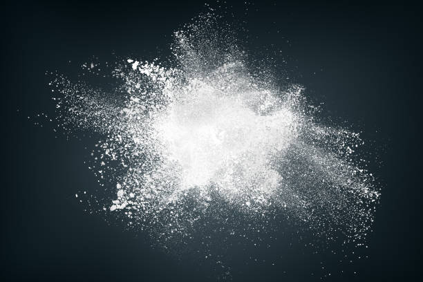 istock Abstract design of white powder snow cloud 983886256