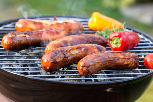 delicious sausages from the grill