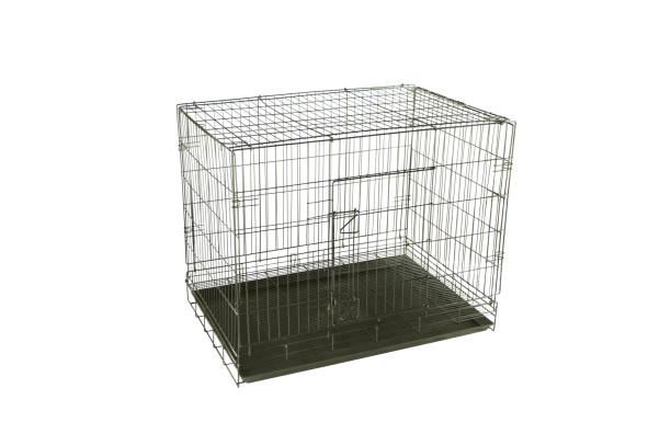 Pet Cages made from steel and cages can fold able on isolated white background