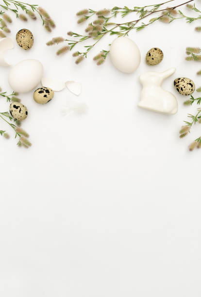 istock Easter greeting card or poster template with a space for a text 983938304