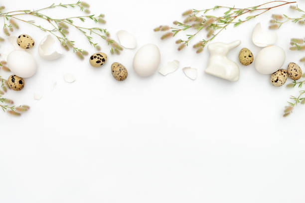 istock Easter greeting card or poster template with a space for a text 983938308