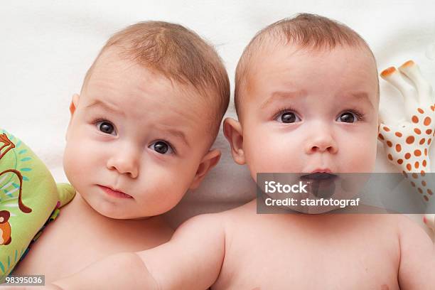 Babies With Toys Stock Photo - Download Image Now - Baby - Human Age, Twin, Backgrounds