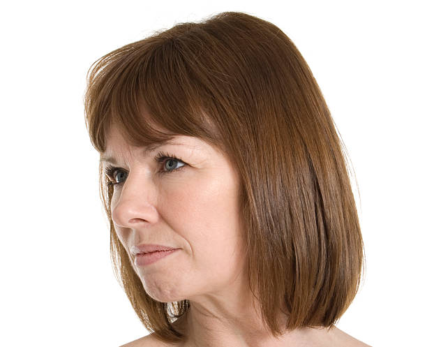 Middle Aged Woman face stock photo